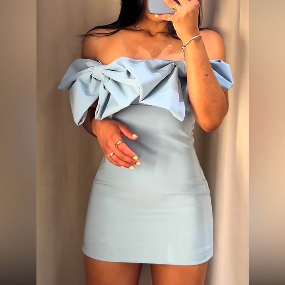 Zara strapless bow dress - Picture 4 of 5